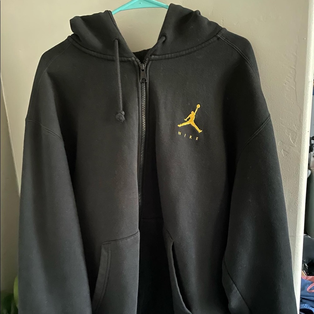 Jordan Men’s Black Jumpman Full-Zip Fleece Hoodie
